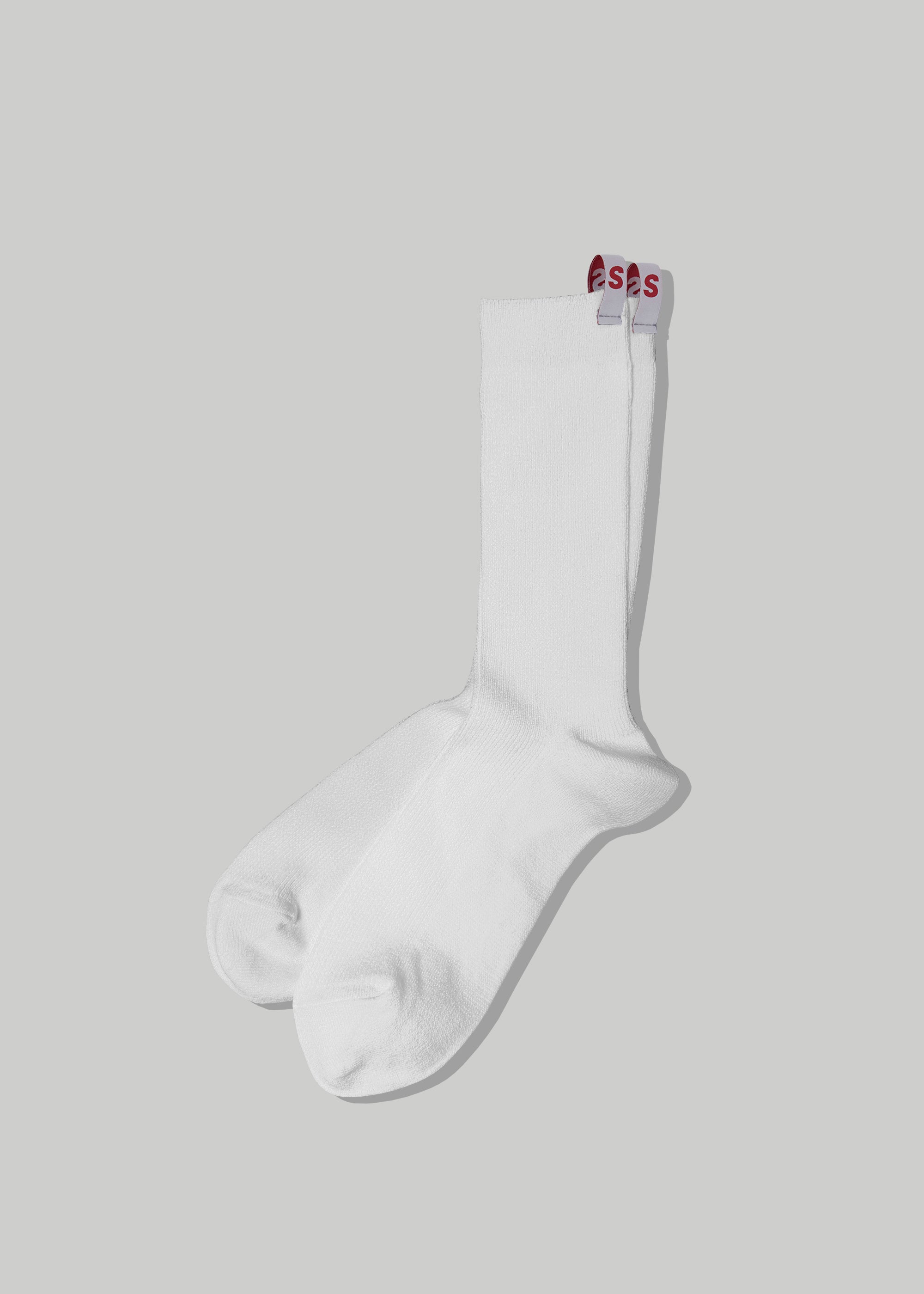 Paper Long Dress Socks in Crisp White 2 : M/L