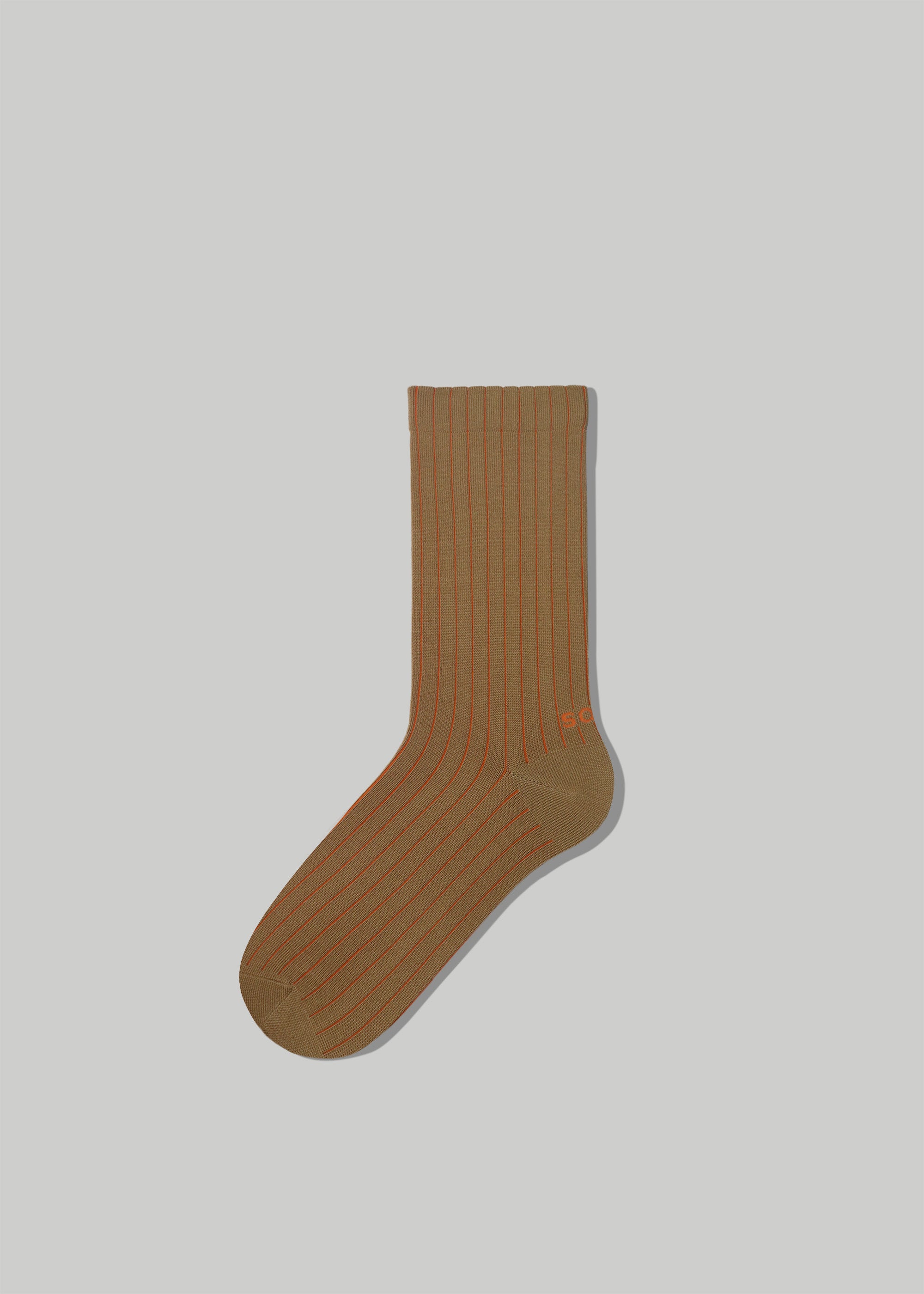 The Lantern Rib Silk Blend Socks in Color Bronze and Sunset