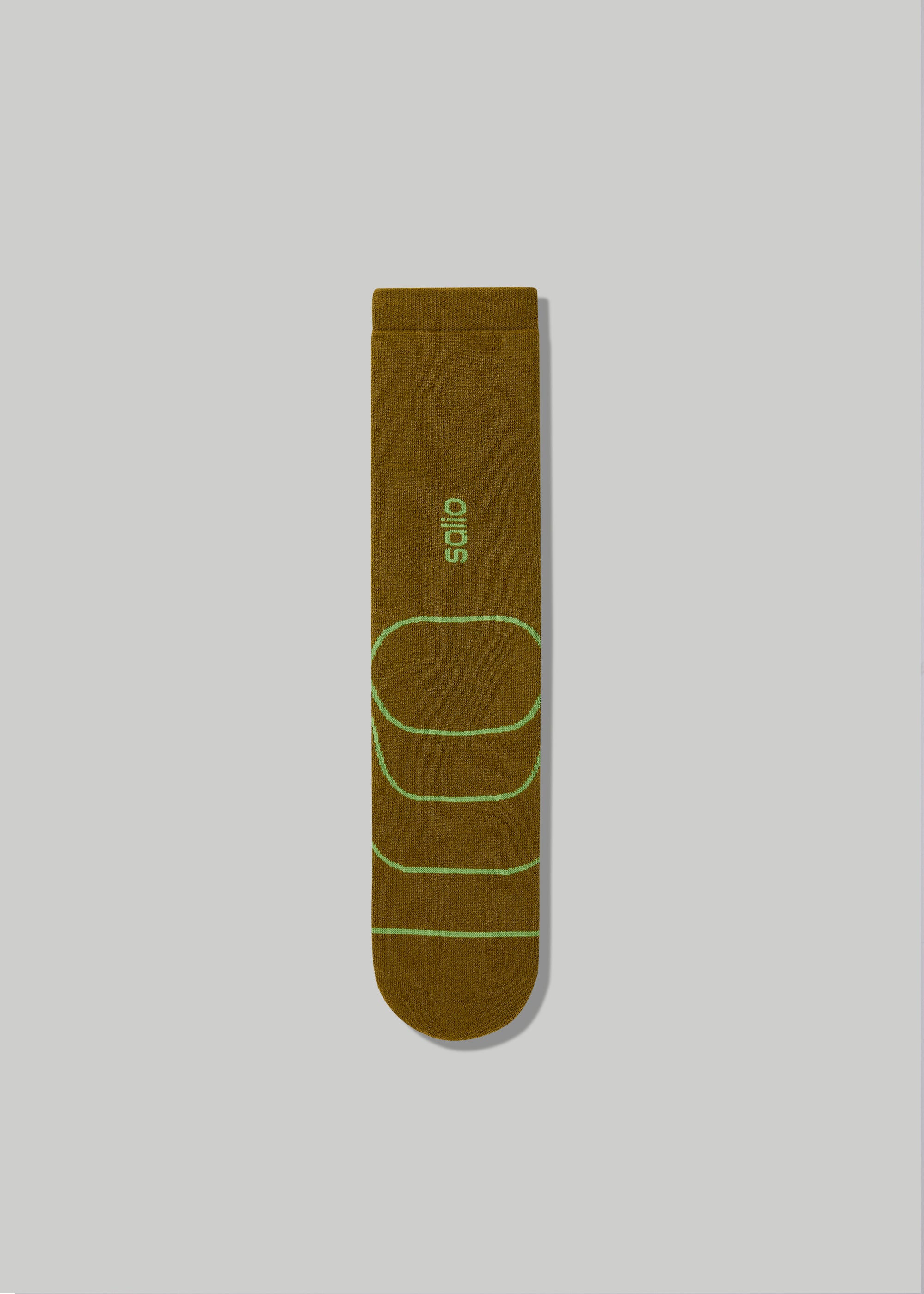 Line Max Wool Blend Socks in Color Dirt Gold and Algae