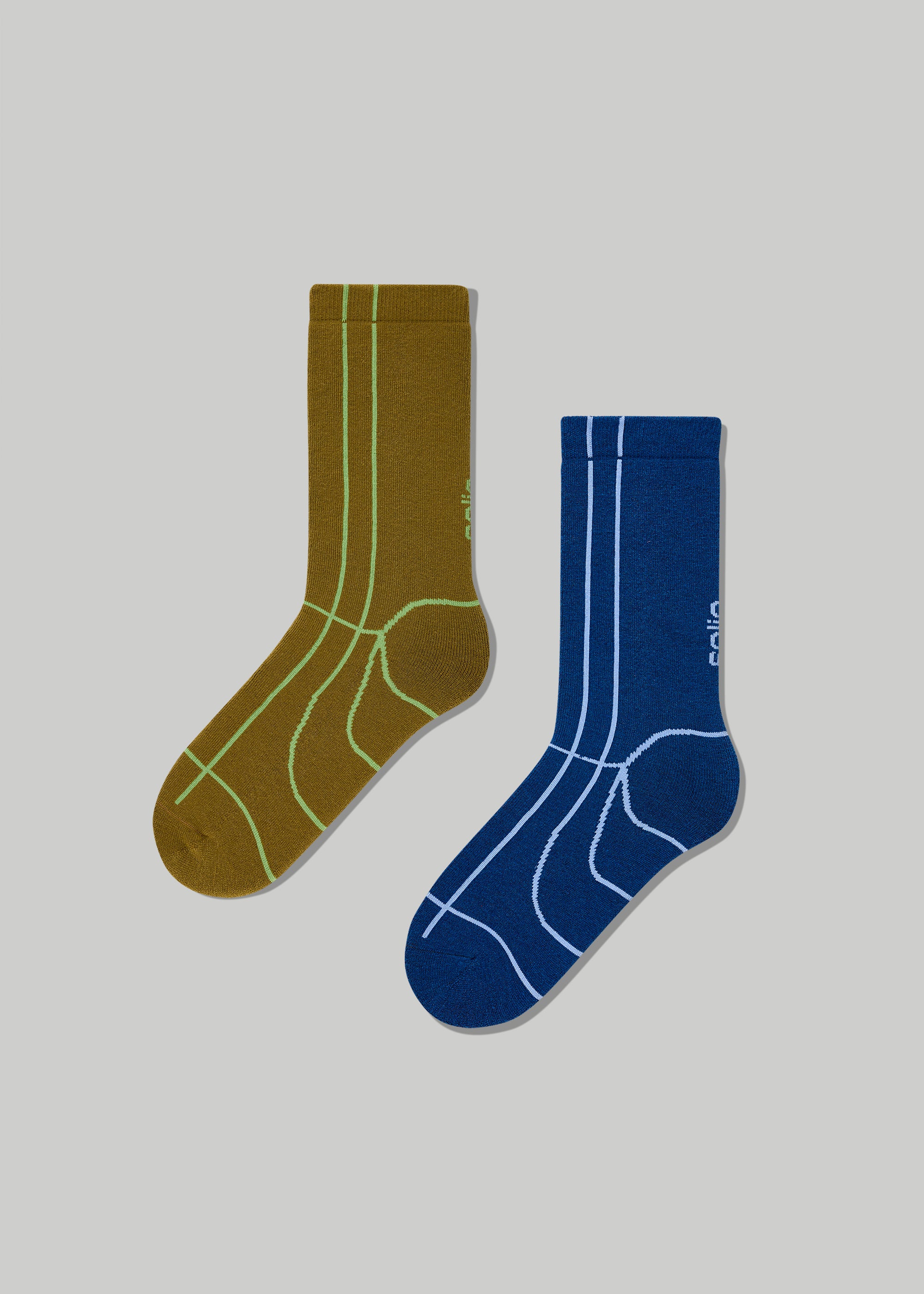 A 2 pack of the Line Max Wool Blend Socks in two colors