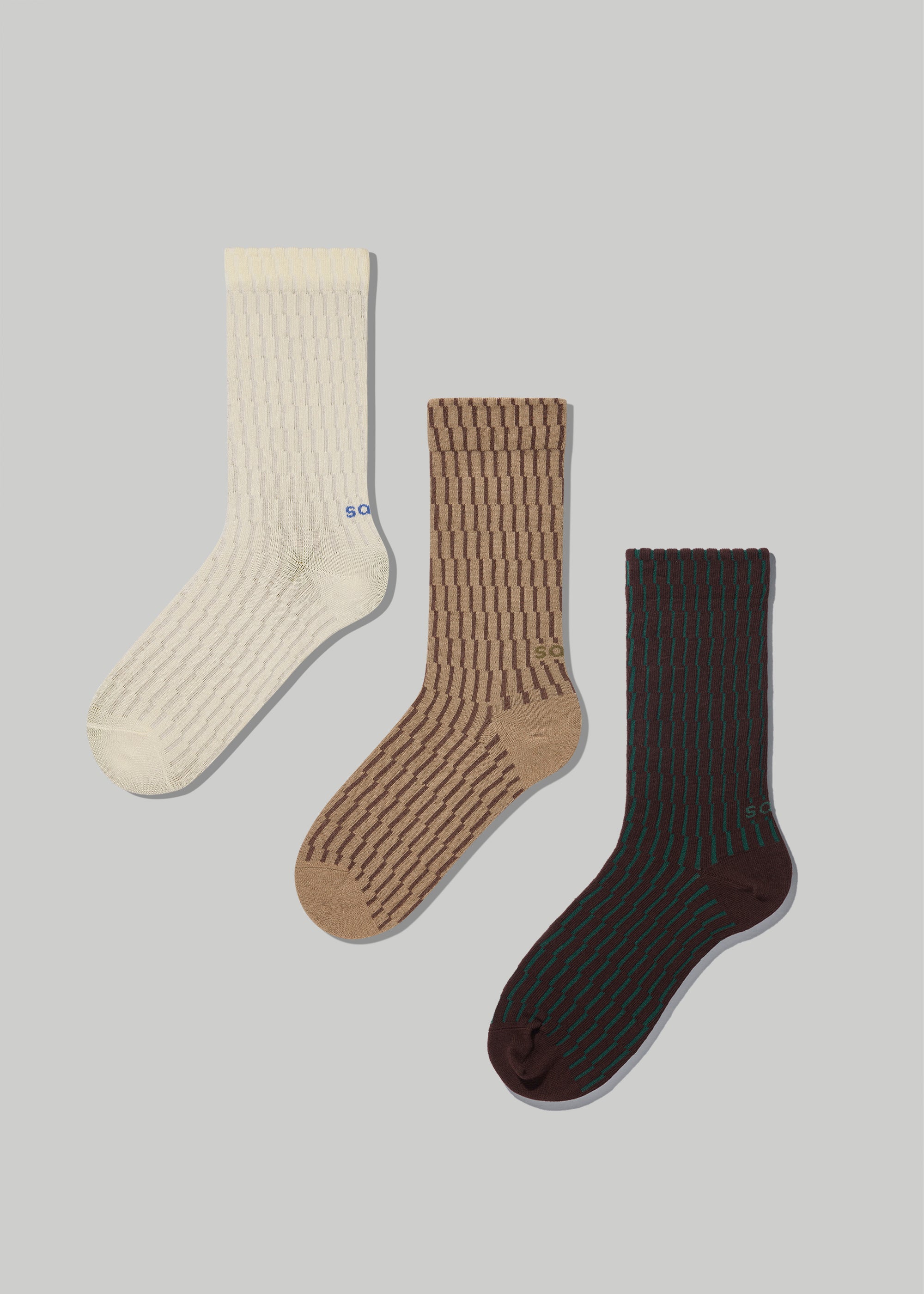 The Shifting Grid Series in Three different materials and color ways 