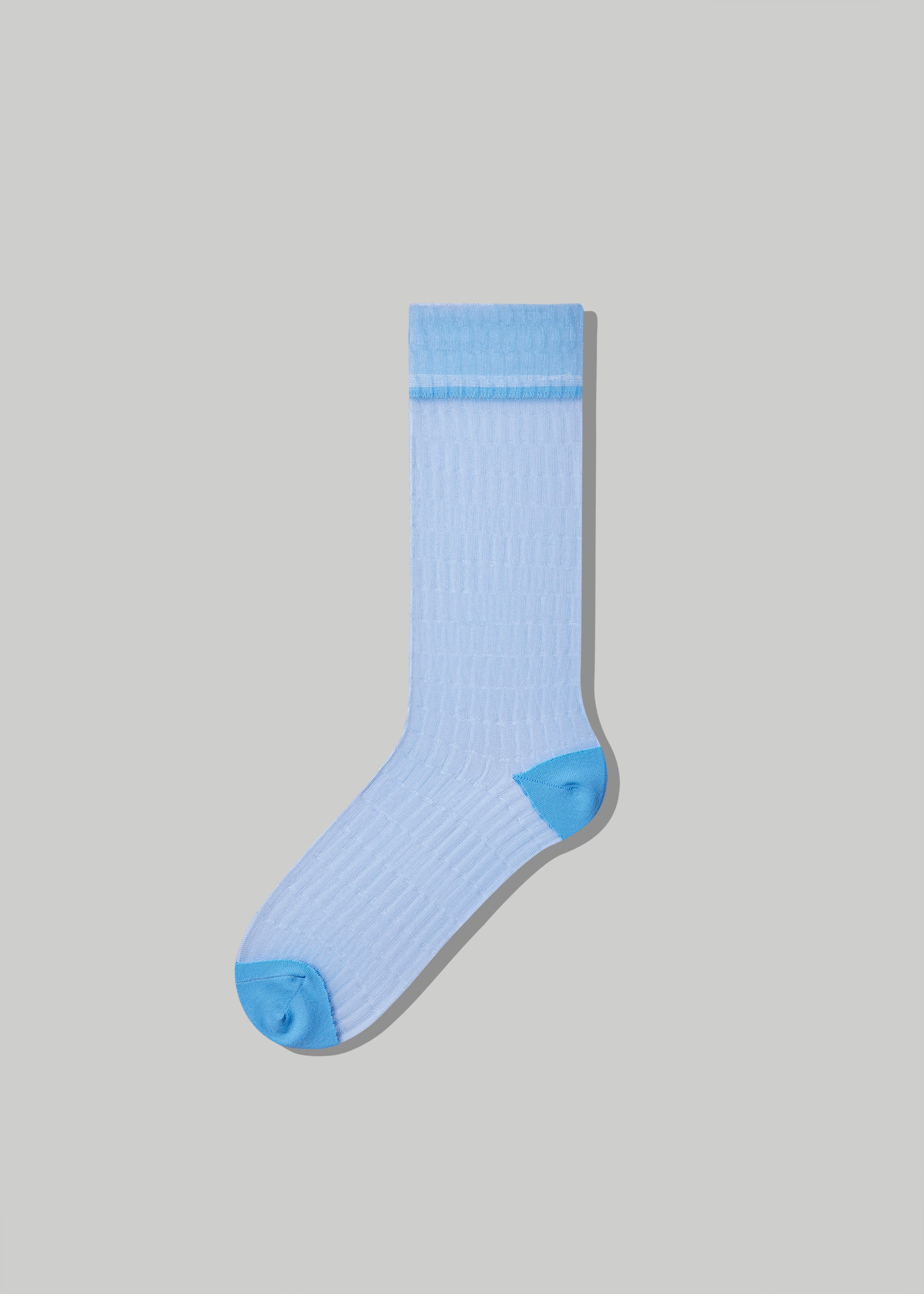 Shifting Sheer Rib Socks in Color Sky Blue